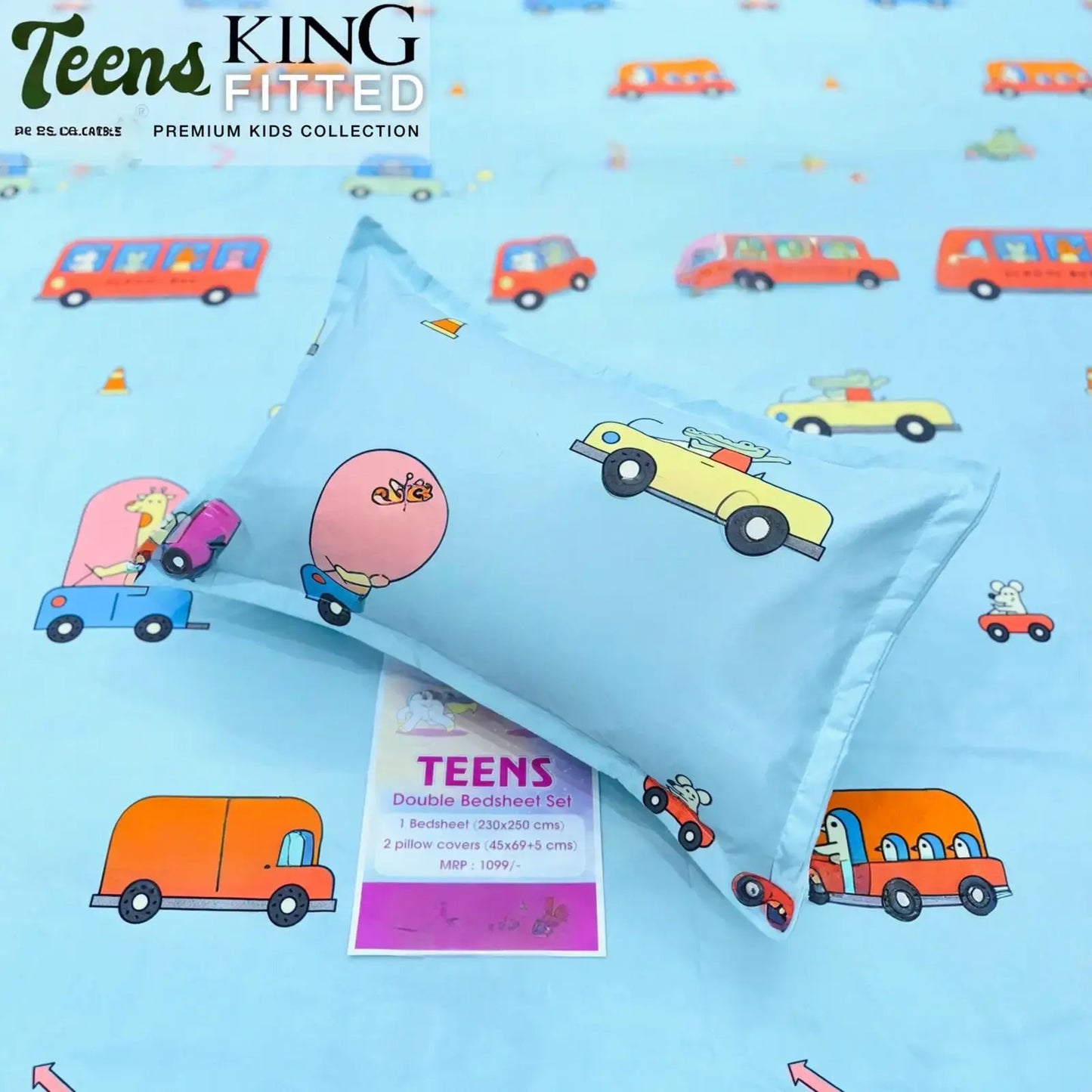 KIDS ELASTIC FITTED BEDSHEET
