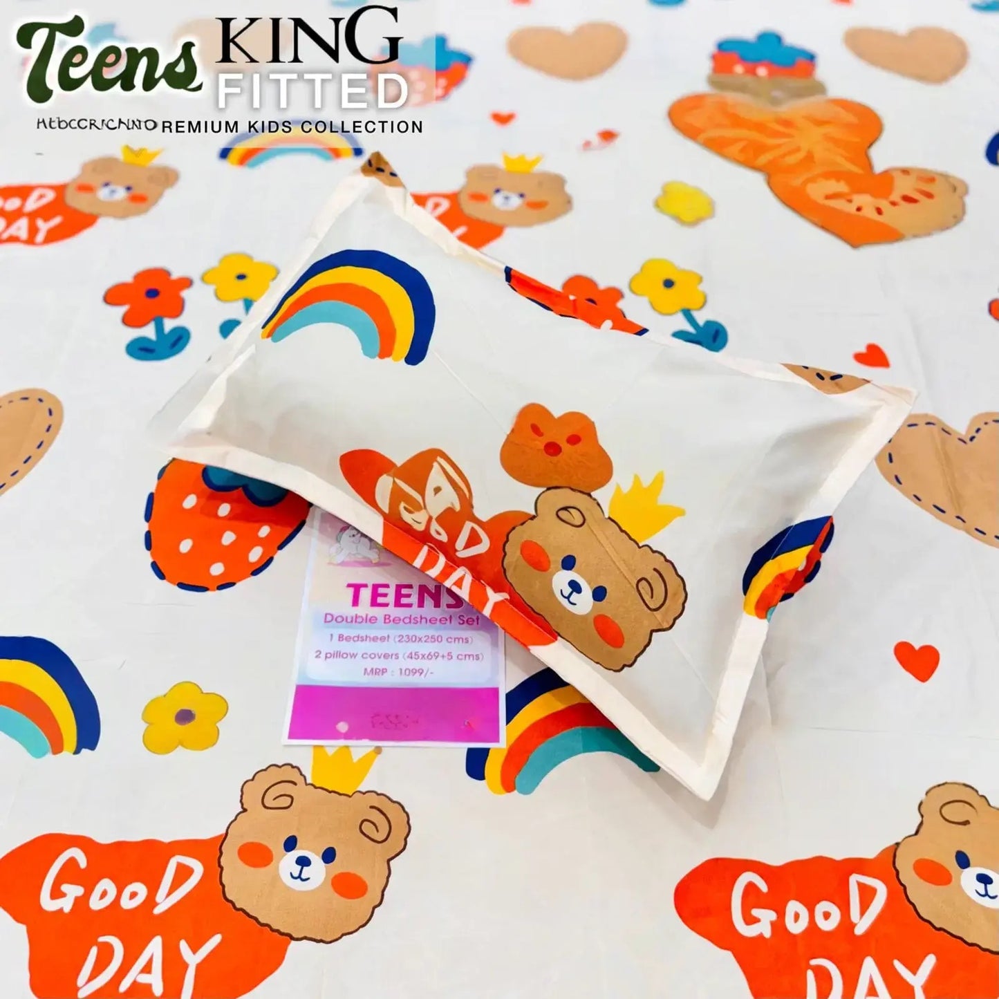 KIDS ELASTIC FITTED BEDSHEET