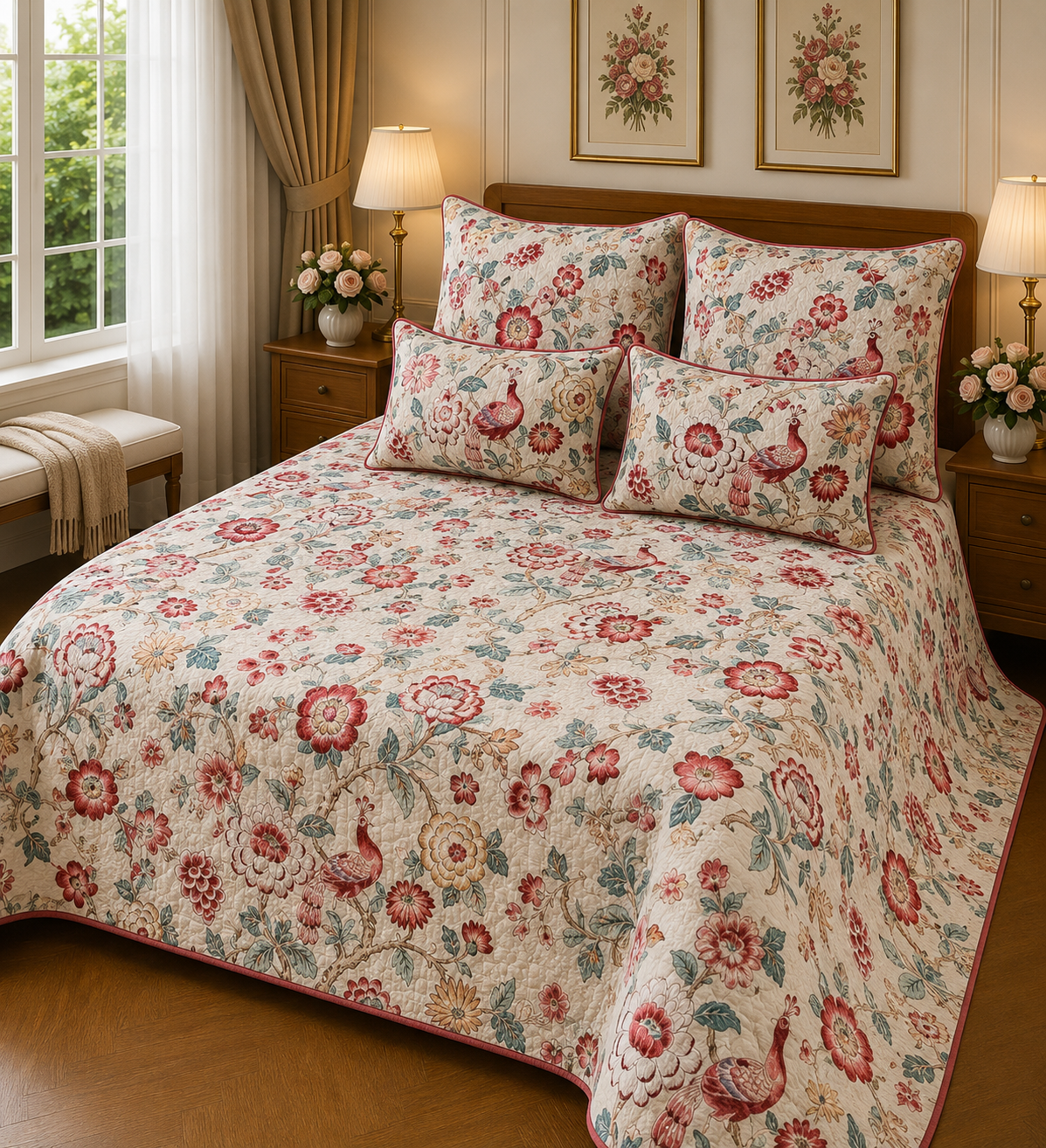 ANOKHI KING QUILTED 5 PCS SET