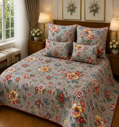 ANOKHI KING QUILTED 5 PCS SET