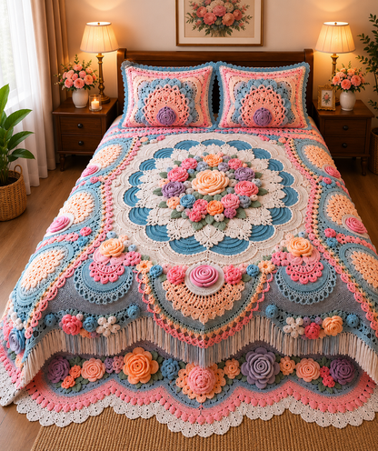 FAUX QUILTING EFFECTS DIGITAL PRINTS SUPERKING SIZE
