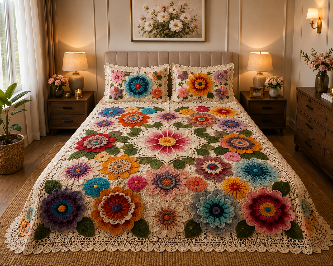 FAUX QUILTING EFFECTS DIGITAL PRINTS SUPERKING SIZE