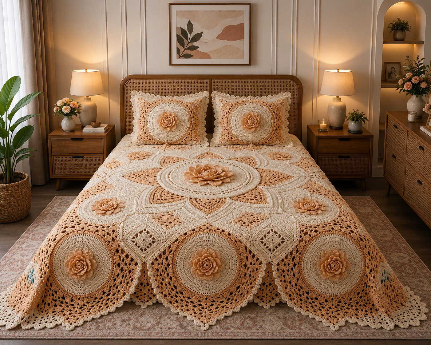 FAUX QUILTING EFFECTS DIGITAL PRINTS SUPERKING SIZE