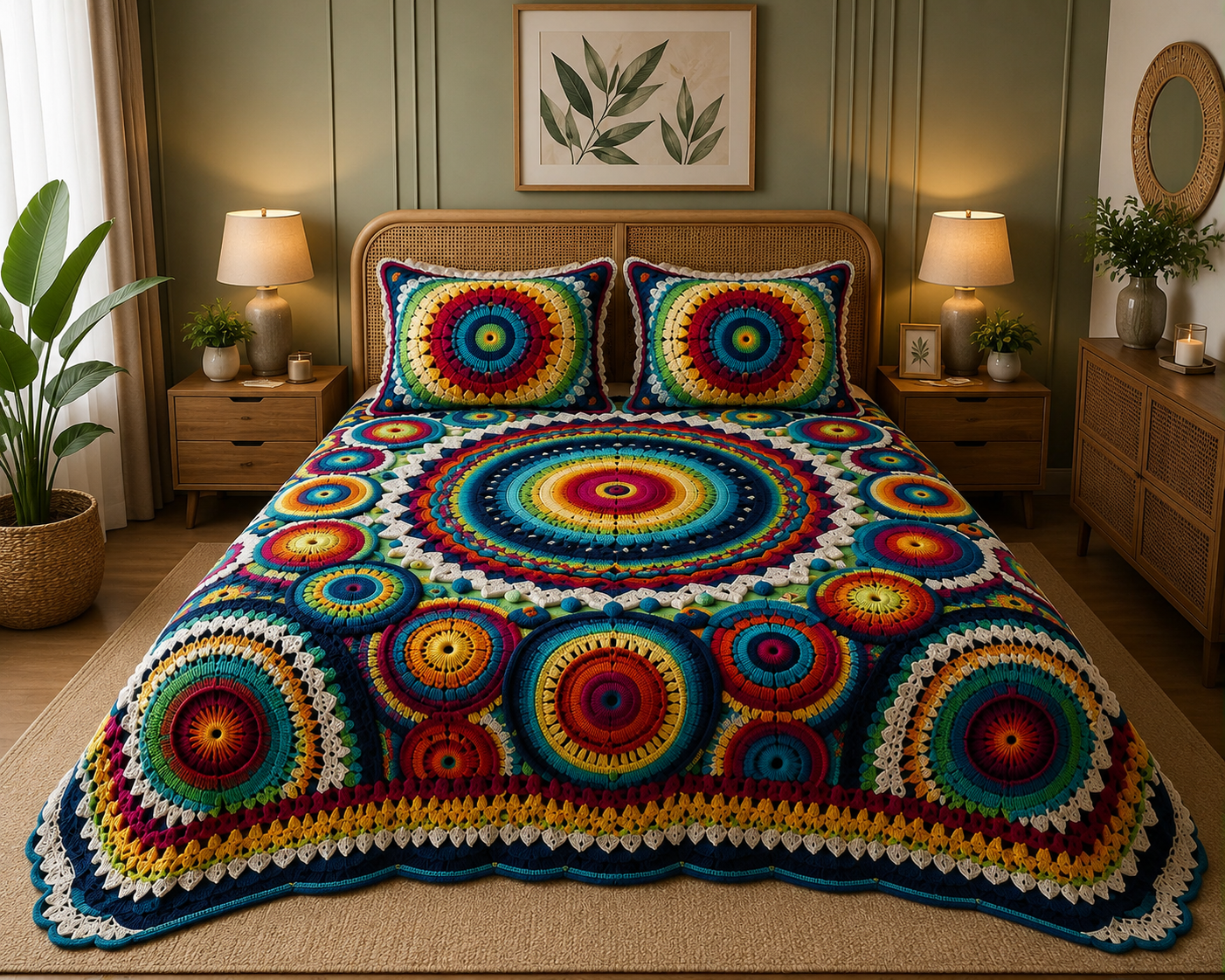 FAUX QUILTING EFFECTS DIGITAL PRINTS SUPERKING SIZE