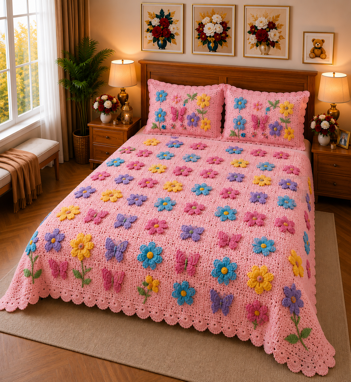 FAUX QUILTING EFFECTS DIGITAL PRINTS SUPERKING SIZE