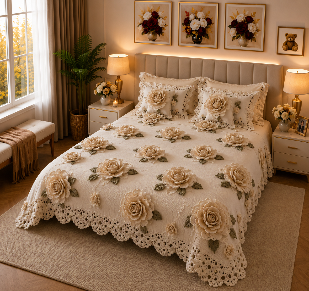 FAUX QUILTING EFFECTS DIGITAL PRINTS SUPERKING SIZE
