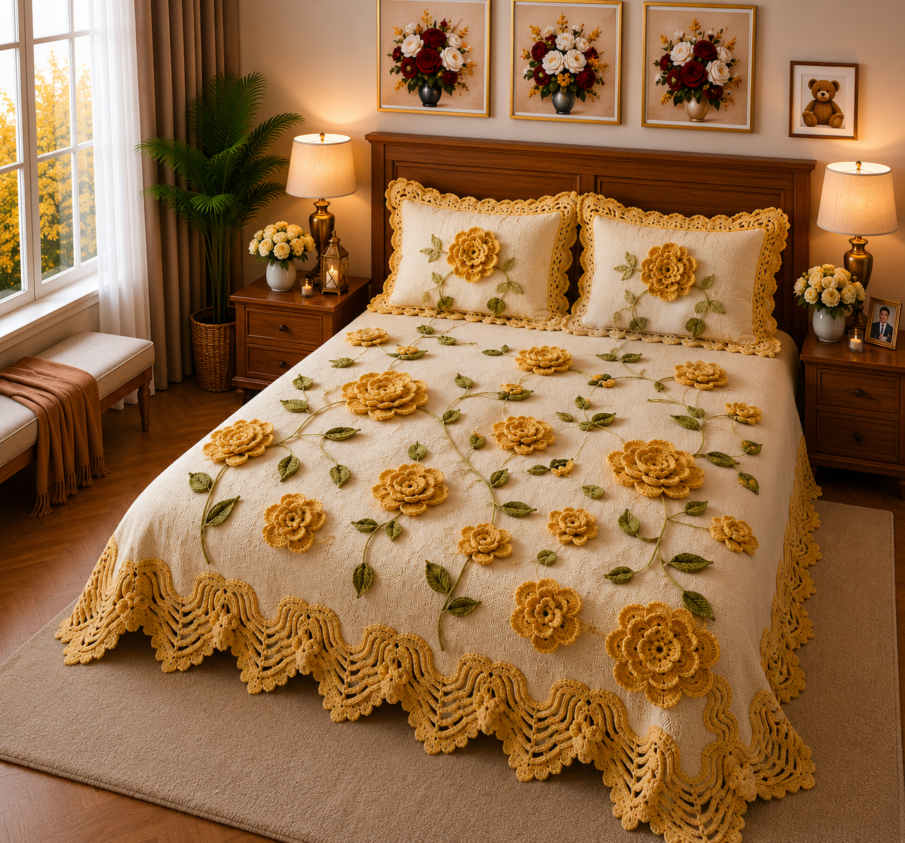 FAUX QUILTING EFFECTS DIGITAL PRINTS SUPERKING SIZE