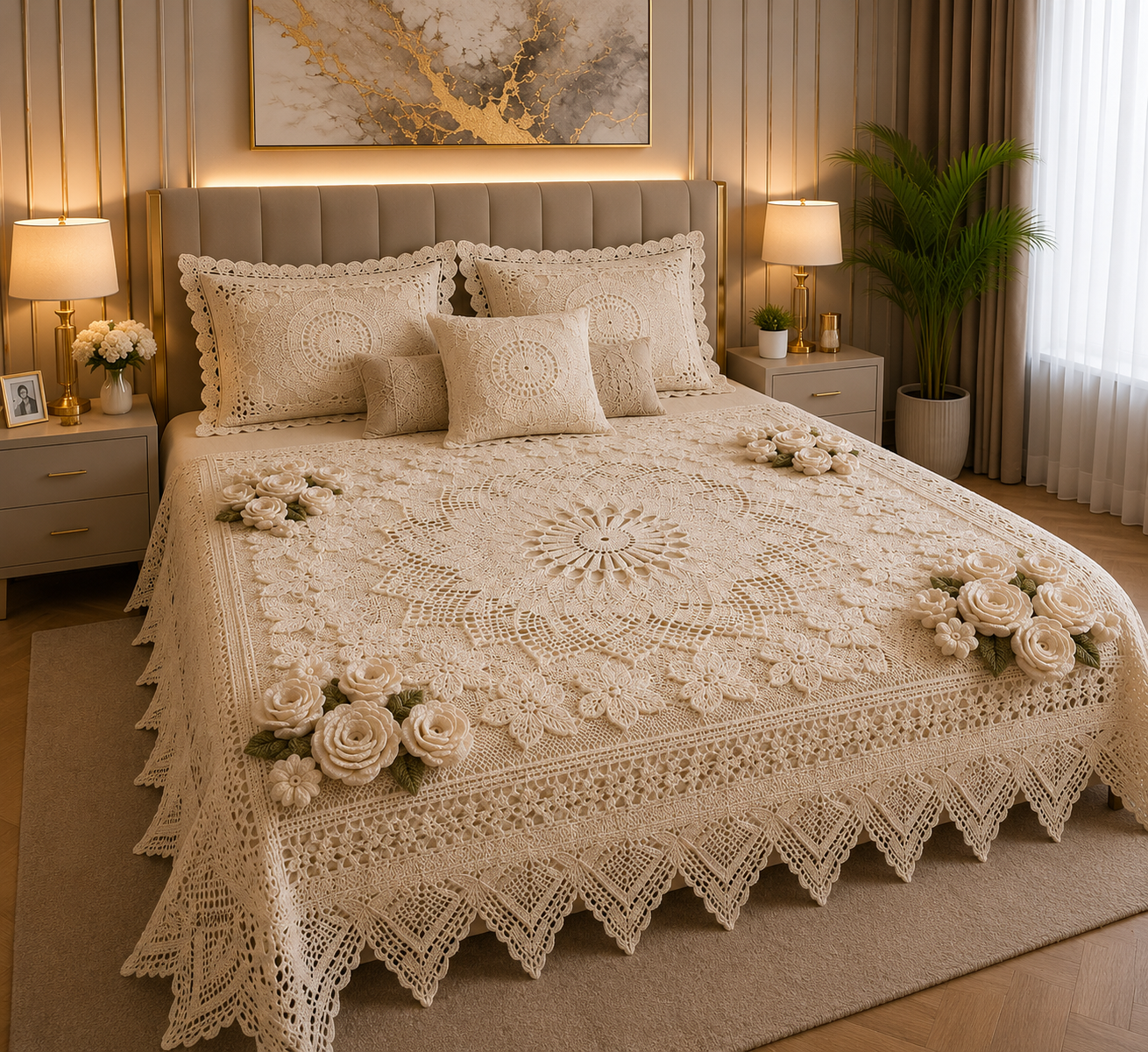 FAUX QUILTING EFFECTS DIGITAL PRINTS SUPERKING SIZE