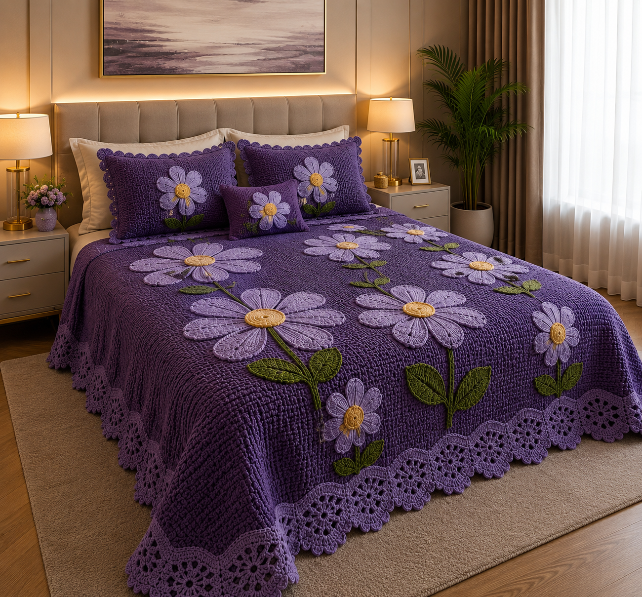 FAUX QUILTING EFFECTS DIGITAL PRINTS SUPERKING SIZE
