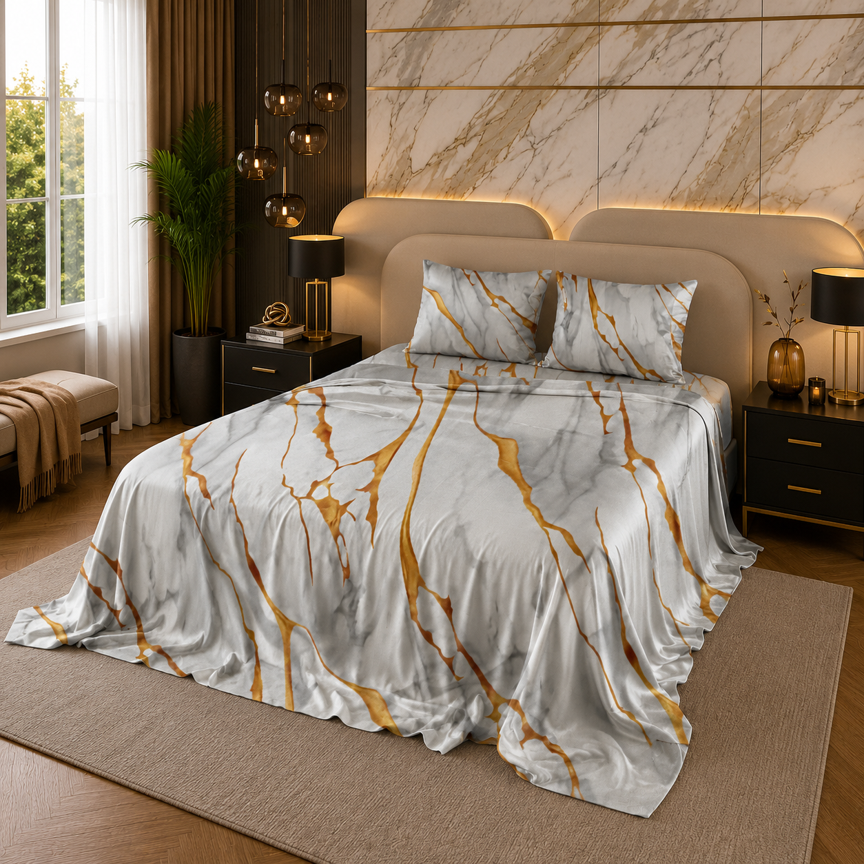 MARBLE BEDSHEET SET