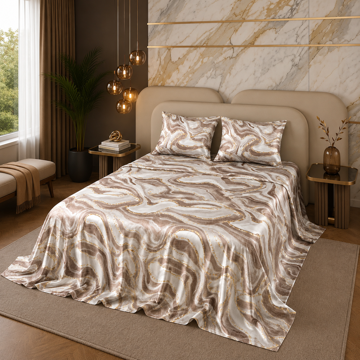 MARBLE BEDSHEET SET