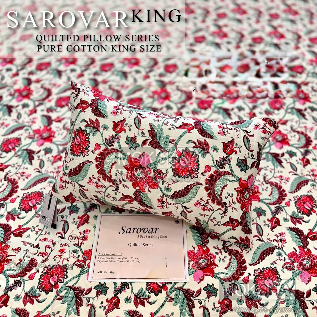 SAROVER KING SIZE QUILTED BEDSHEEET