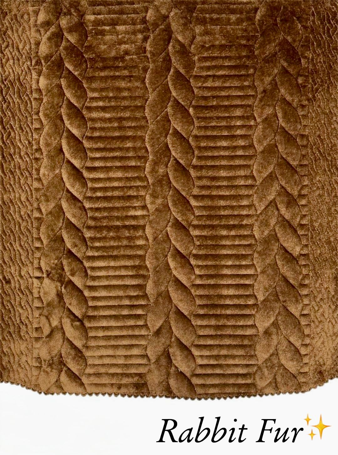 RABBIT FURR QUILTED SOFA PANEL