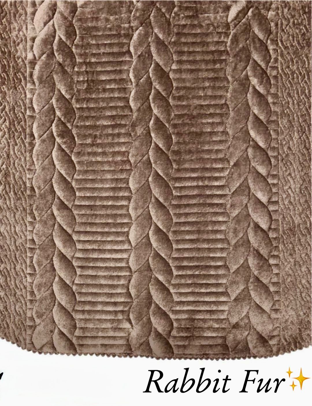 RABBIT FURR QUILTED SOFA PANEL