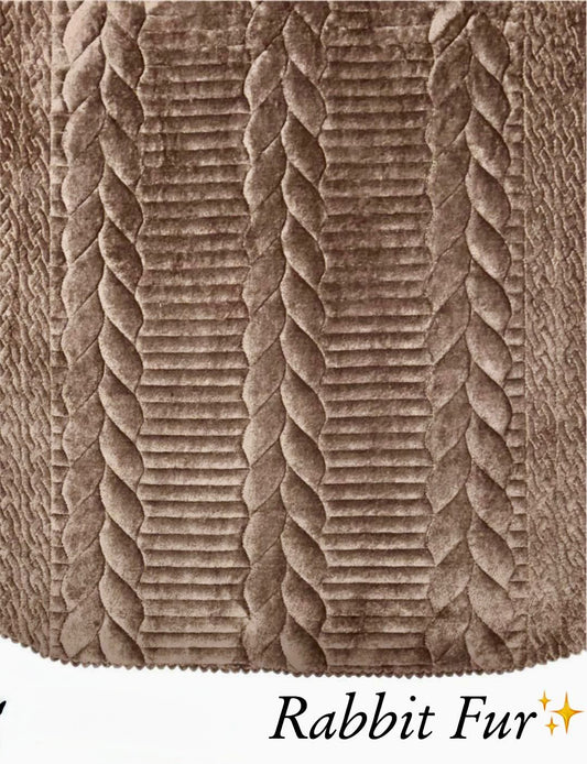 RABBIT FURR QUILTED SOFA PANEL