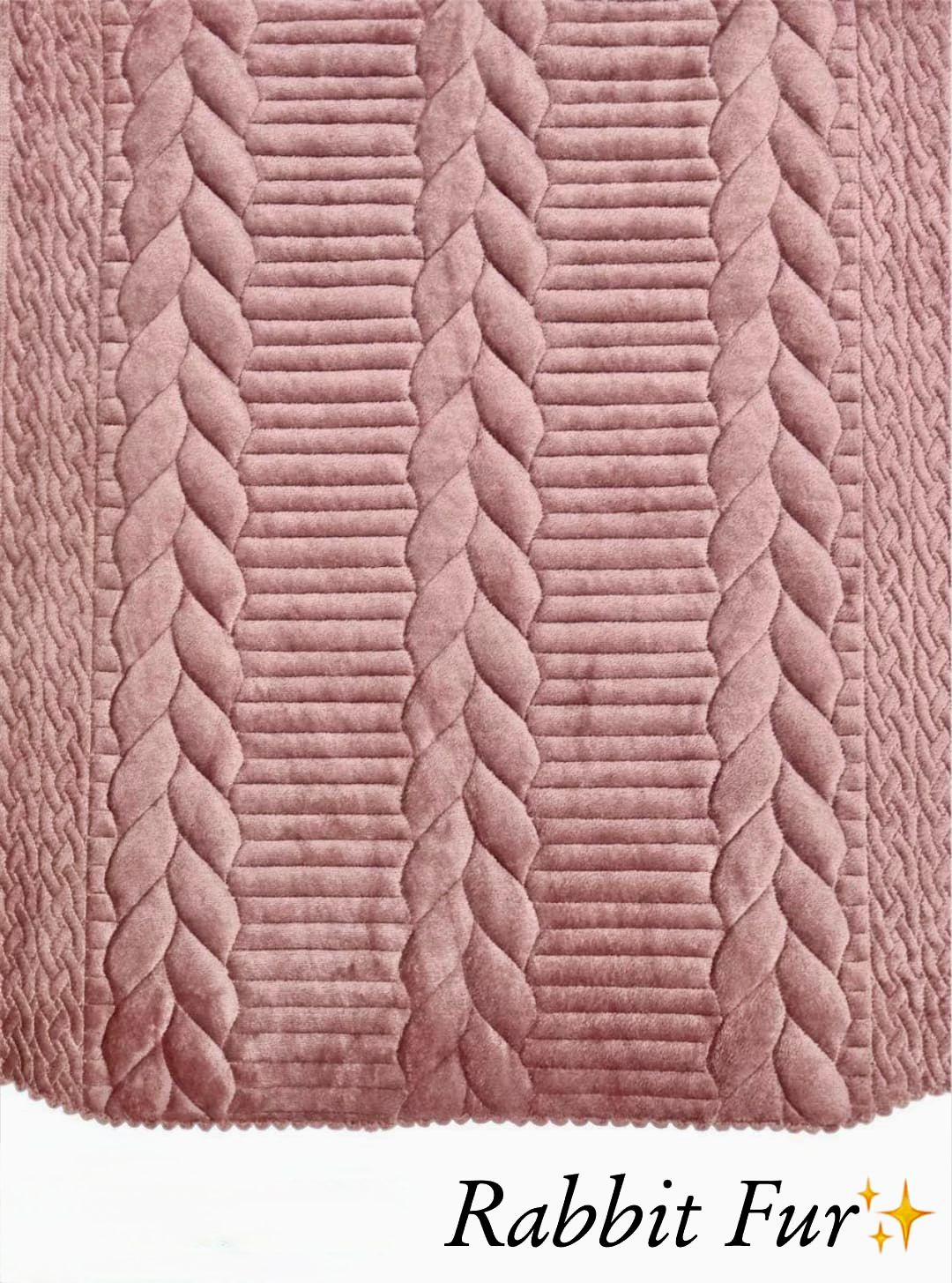 RABBIT FURR QUILTED SOFA PANEL