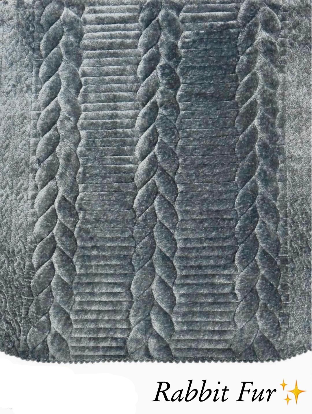 RABBIT FURR QUILTED SOFA PANEL