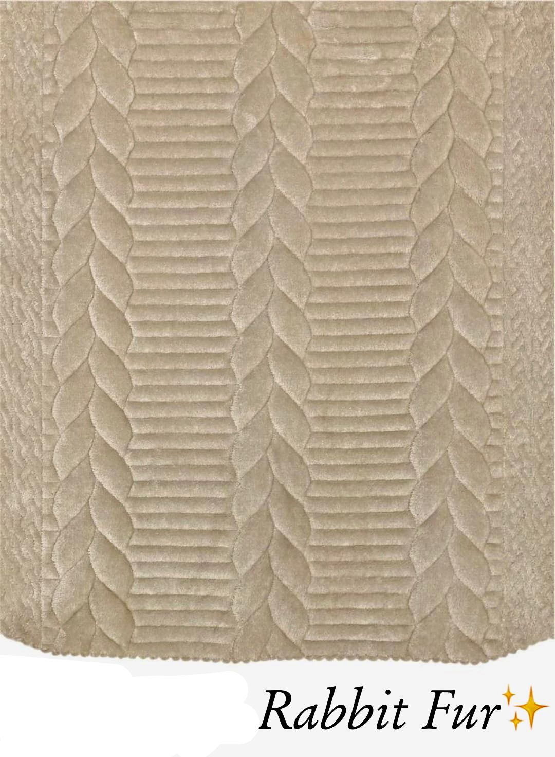 RABBIT FURR QUILTED SOFA PANEL