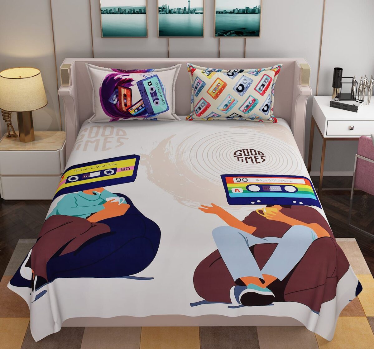 THEME BASED DIGITAL PRINT BEDSHEET KING SIZE