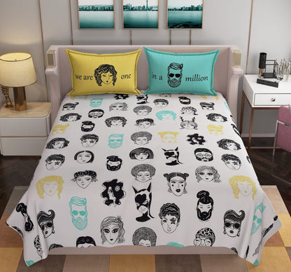 THEME BASED DIGITAL PRINT BEDSHEET KING SIZE