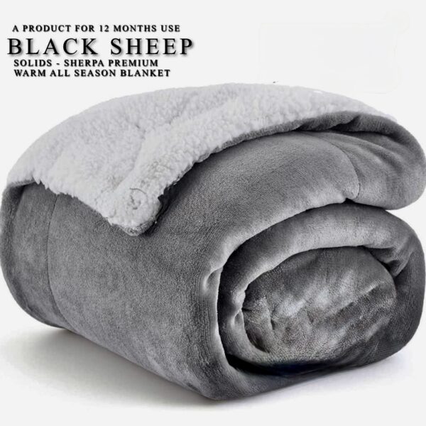 SOLID SHADES-SHERPA ALL SEASON SUPERWARM BLANKET